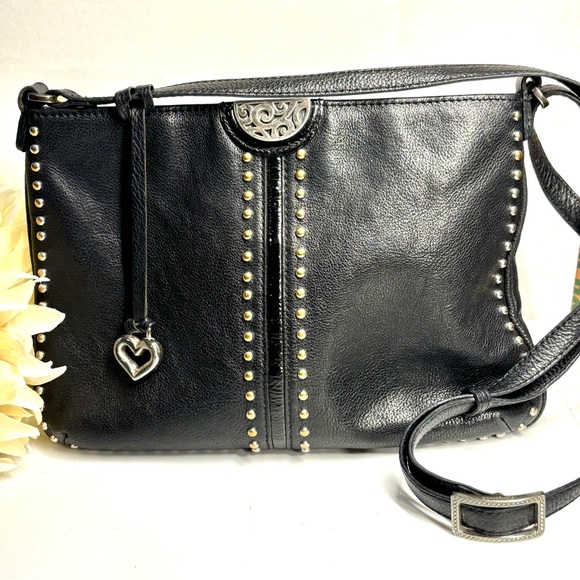 Vintage Brighton - Heritage Collection - Rex Messenger Black Bag Crossbody - Picture 1 of 13
